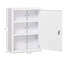 Armoire à pharmacie murale avec verrou, armoire murale verrouillable en acier à 3 niveaux pour salle de bain, armoire de cuisine avec 2 clés, armoire blanche
