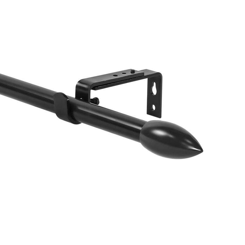 Tringle à rideaux simple Vermehr, H 0,62 po x l 48 po x P 0,62 po, Étain
