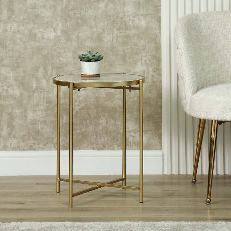 End Table, Gold