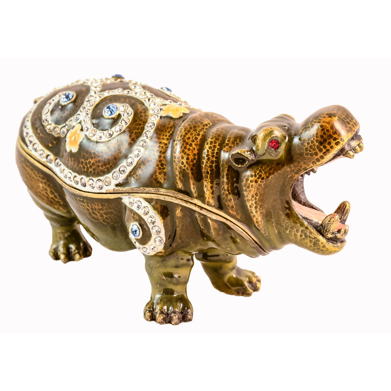Hippotamus Metal Decorative Box