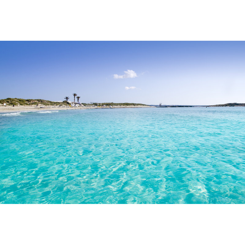 Illetas Illetes Turquoise Beach - Wrapped Canvas Print, 81cm H x 122cm W x 3.8cm D