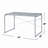 Faux Concrete Top Rectangular Writing Desk