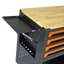 Chariot à outils multifonctionnel à 4 tiroirs avec roulettes et plateau en bois orange-1488316311