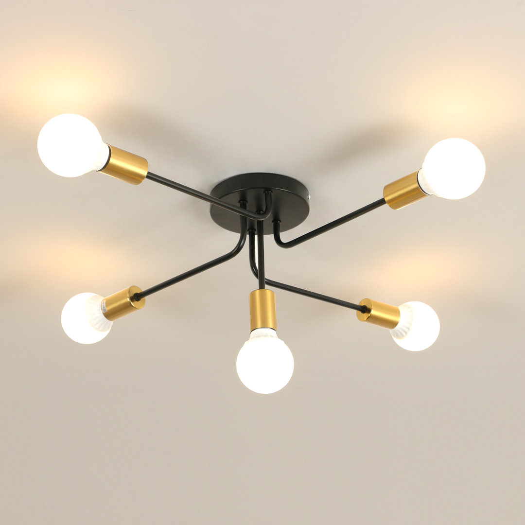 Olamon 5 - Light Dimmable Sputnik Sphere Semi Flush Mount