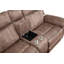 Canapé modulaire inclinable manuel en nubuck deux tons Dollum avec console USB et porte-gobelet-500795883
