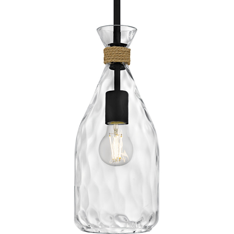 Mini-luminaire suspendu 1 lumière Govada, Matte Black