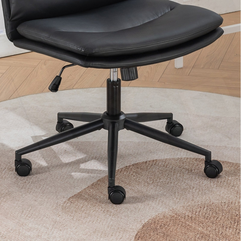 Chaise de bureau pivotante réglable, Noir
