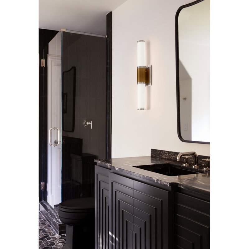 Zevi 2 - Light Dimmable LED Bath Bar, Black/Chrome