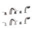 Talia Double Handle Deck Mounted Roman Tub Faucet Trim with Hand Shower-1315891903