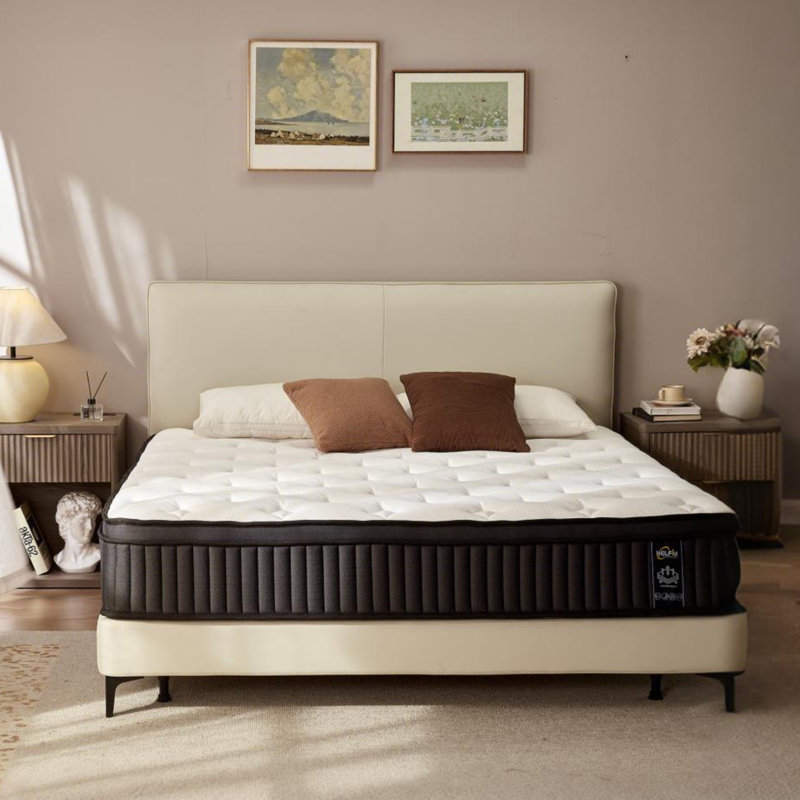 14" Medium Firm Hybrid Mattress, Twin Size Mattress, Zoned Pocket Springs, Back Support Pressure Relief, CertiPUR-US, OEKO-TEX, SGS Certified