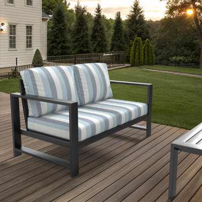 Causeuse d'extérieur Oltjana avec coussins Sunbrella®