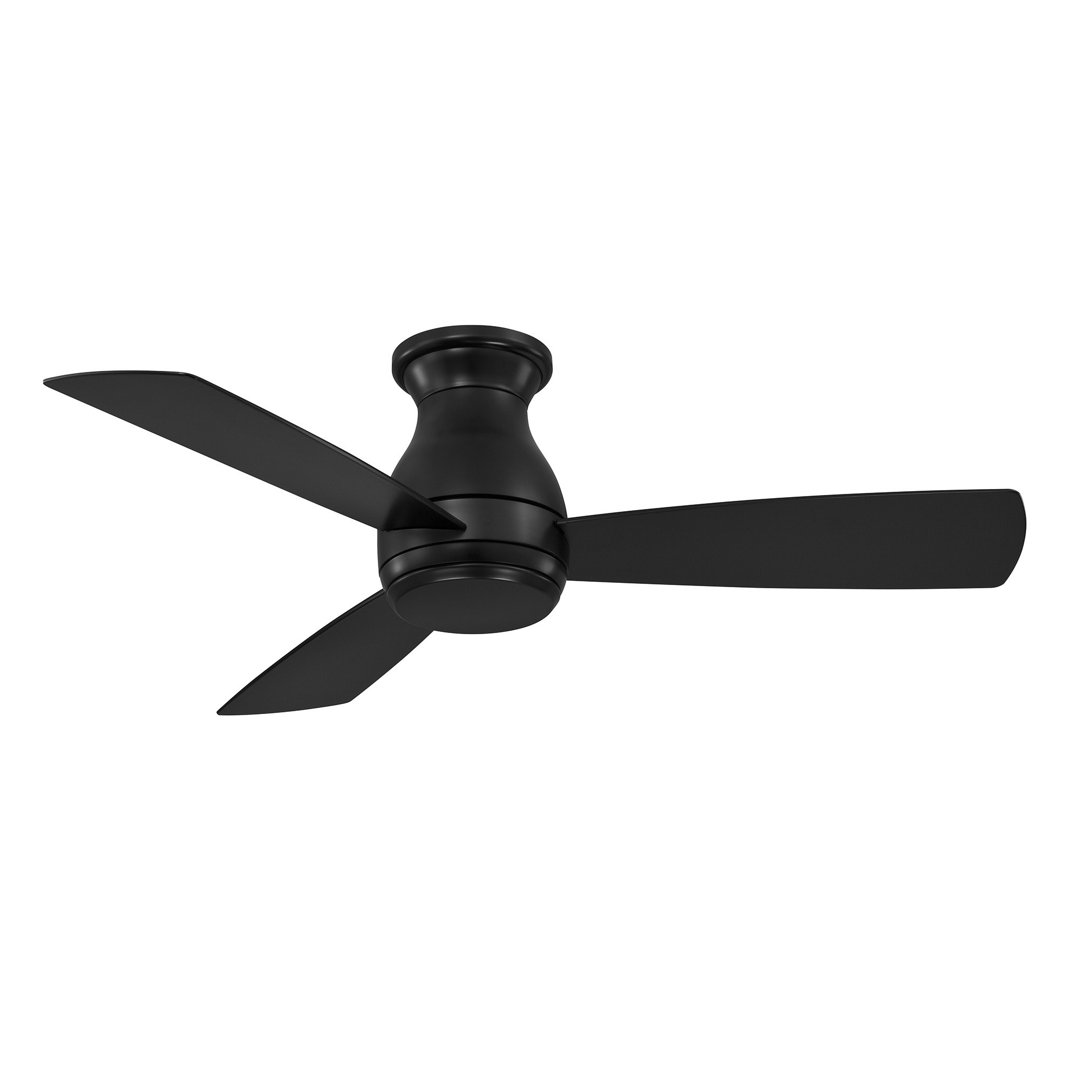 Hugh 44 inch Indoor/Outdoor Flush Mount Ceiling Fan with LED Light Kit and Remote Control Fanimation 