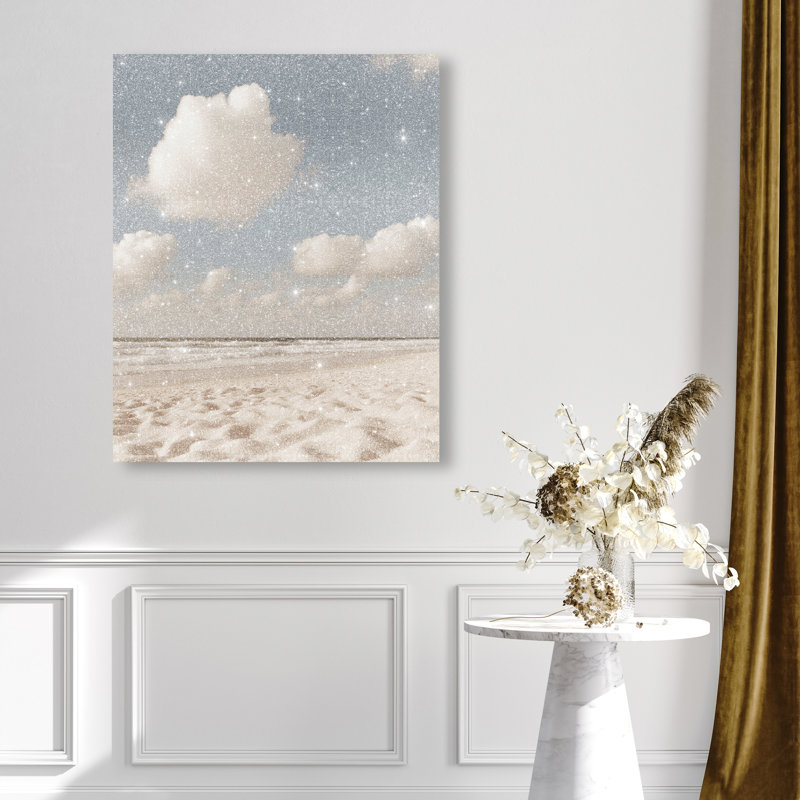 Ivory Ripples I Canvas Landscape & Nature Print by Oliver Gal, Black Frame, 16 x 20, 30"H x 24"W, Gallery Wrapped
