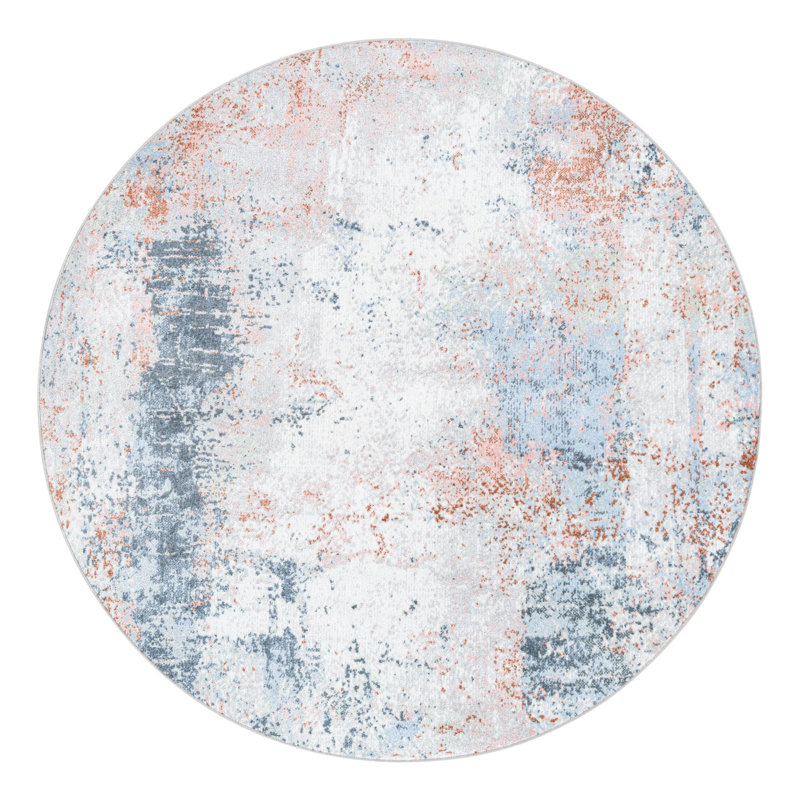Hankinson Abstract Indoor Rug, Round 5'3"