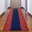 Custom Size Runner Rug 31 Inch Wide X Choose Your Length Southwestern Bordered Design Navy Red Color-1995811927