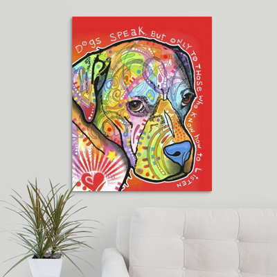 « dogs speak », impression sur toile