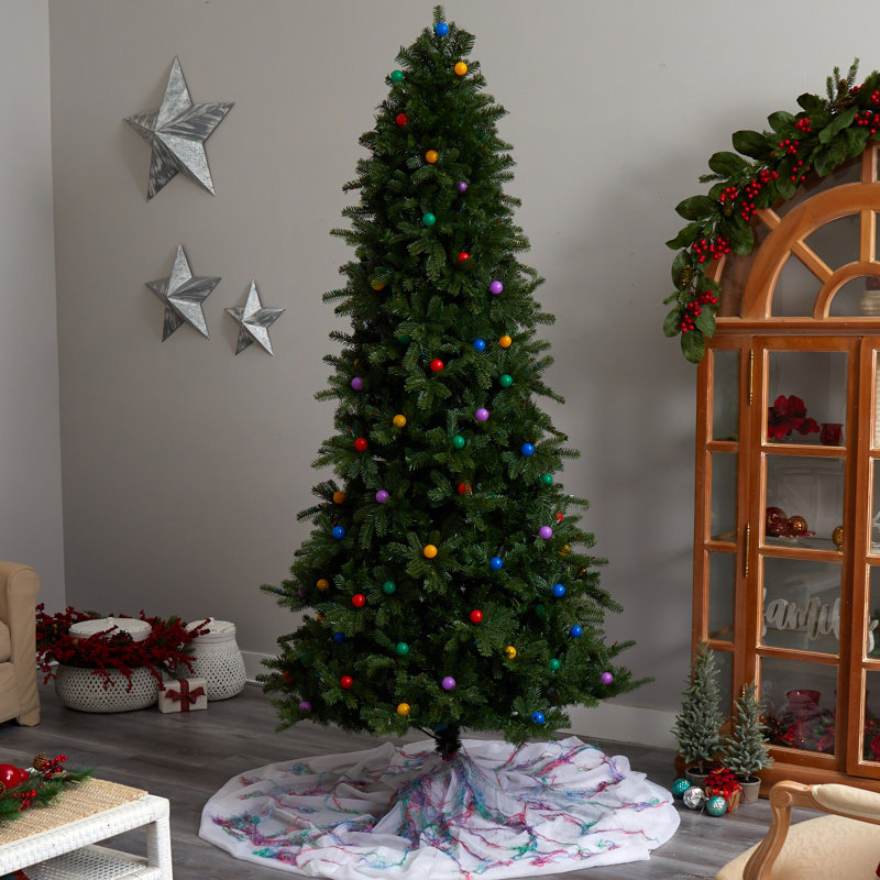 Lighted Artificial Fir Christmas Tree, 8.5' H