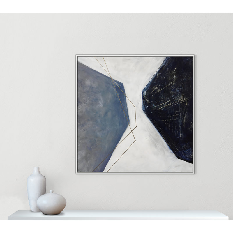 «Octagon Abstraction I Print» par Casa Fine Arts, Toile encadrée flottée blanche, Pas de tapis