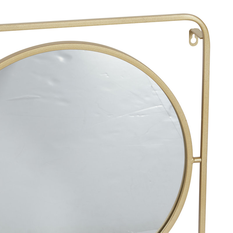 Miroir d'appoint avec tablettes Mccreery