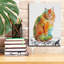  «Watercolor Cat On Table F» par Jean Plout, art mural sur toile, 12 po x 16 po