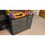 Commode double à 6 tiroirs avec station de charge USB et éclairage DEL - Armoire de rangement moderne en bois avec tablettes ouvertes.-597024933
