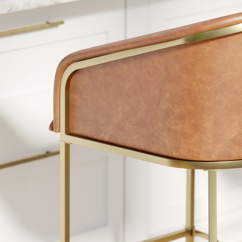 Modern Barrel-Back Bar Stool
