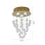 Modern 3 Light Gold Crystal Flush Mount