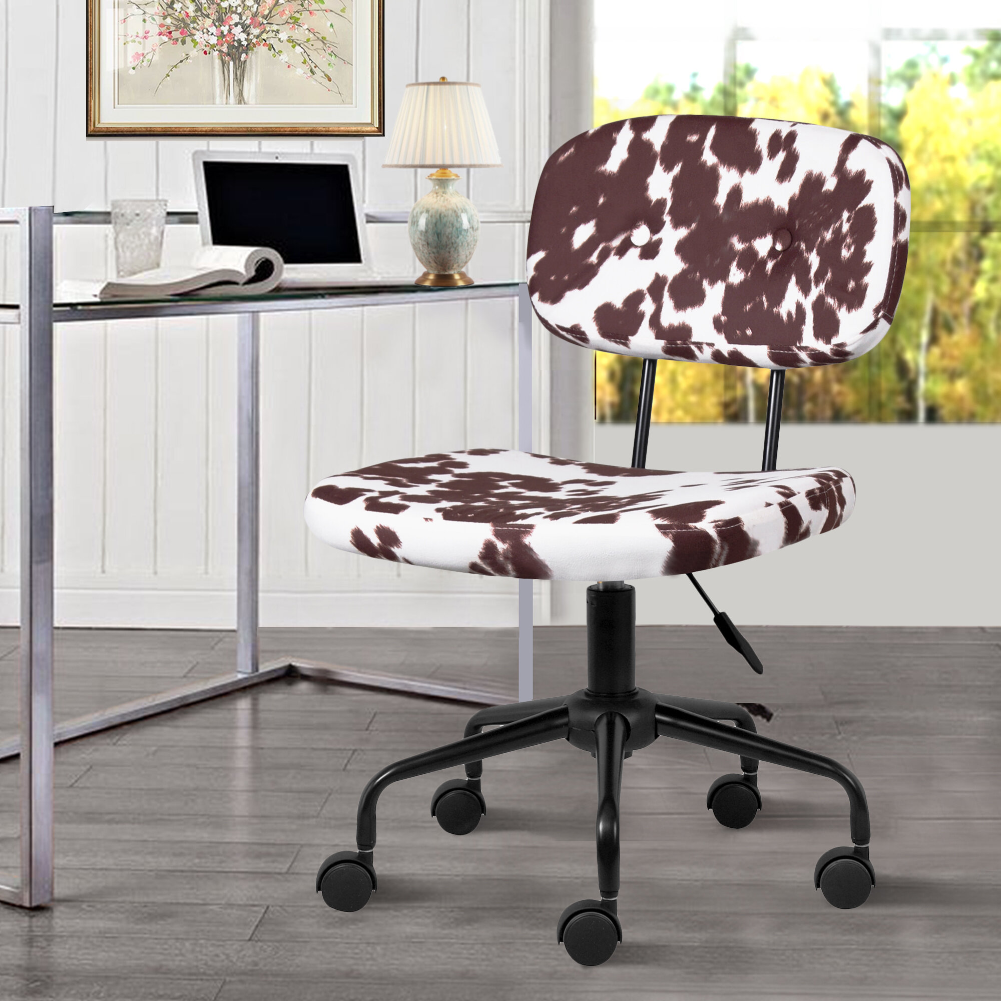 Wayfair cow print cheap chair