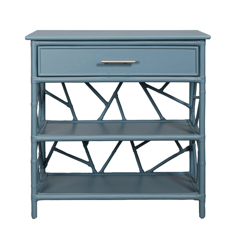End Table with Storage, Regatta Blue