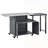 Foldable Outdoor Prep Station BBQ Cart With Trash Rack, Foldable Top, And Ample Storage For Backyard And Patio Convenience-257512960