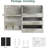 Mahmure Solid Wood Wall Organizer with Key Hooks and Mail Storage