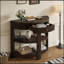 Console demi-lune avec tiroir et 2 tablettes-272522663