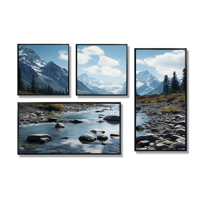 Canada Rocky Mountain Majesty II - Paysages Canada, décoration murale 4 pièces