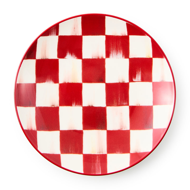 Cherry Check Appetizer Plates