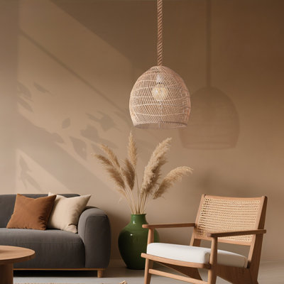 Cynthiana 1 - Light Natural Rattan Single Pendant