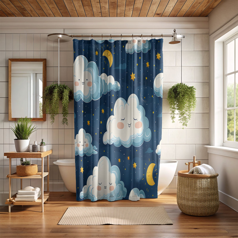 Rideau de douche Dreamy Nights - Premium, H 74 po x l 71 po