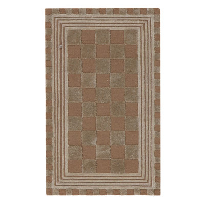 Mocha Tonal Check Rug