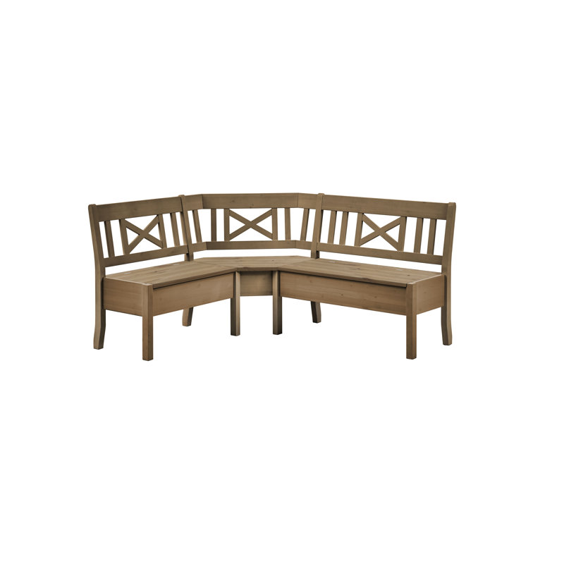 Pols Solid Wood Bench, Wine-coloured, 93cm H x 170cm W x 147cm D
