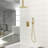 Gold Stainless Steel Dual Shower Head, Modern Luxury Bathroom Experience