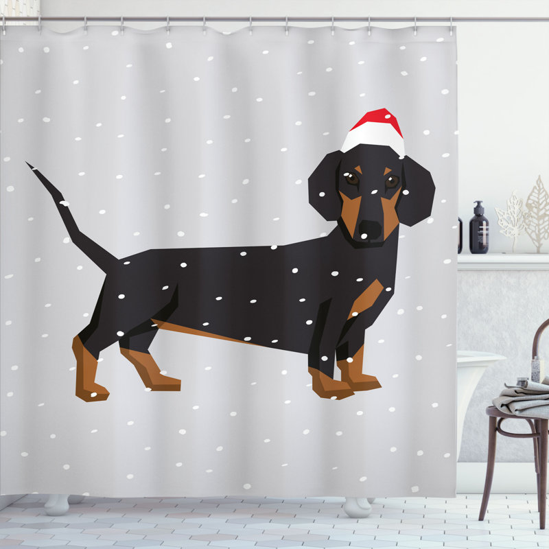 Shower Curtain with Hooks Included, 75" H x 69" W
