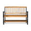 Banc Classic Imperial, design avec tablette, bois, finition avec accoudoirs noirs, siège d'une profondeur de 52,25 po, siège 17,75 po