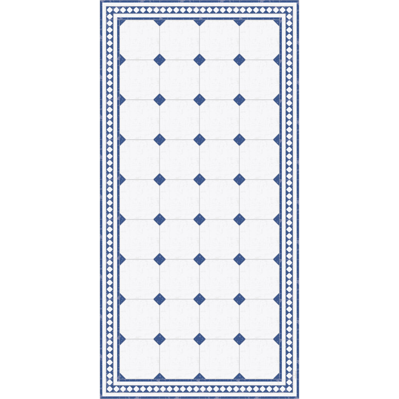 Lion Blue Easy to Clean Vinyl Mat, Runner 2'6" x 6'5"