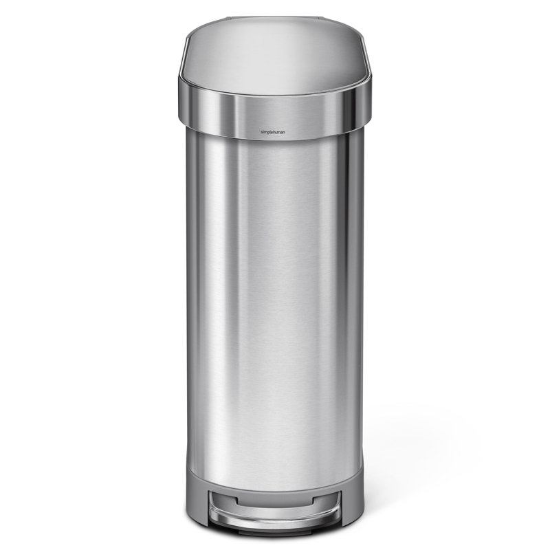 Simplehuman 45L Slim Pedal Bin, Brushed Stainless Steel