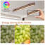 Modern Linear Walnut Wood Dimmable LED Flush Mount with Remote