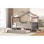 Lit en bois avec lit gigogne simple-508615557