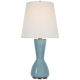 Thomas O'Brien Jess 29" Table Lamp in Crackled Sienna with Linen Shade