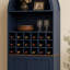 Bar arqué avec bar à vin, rangement pour boissons alcoolisées autoportant avec tablettes réglables et support à vin-1499976519