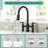 3 Holes 8 Inch Centerset Bridge Kitchen Faucet With Pull Down Sprayer-104947304