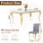 69" Large Rectangular Marble Dining Table, Elegant Faux Marble Kitchen Table With S-Shape Stainless Steel Legs, Luxury Dining Table-112290770-112290302-112290297