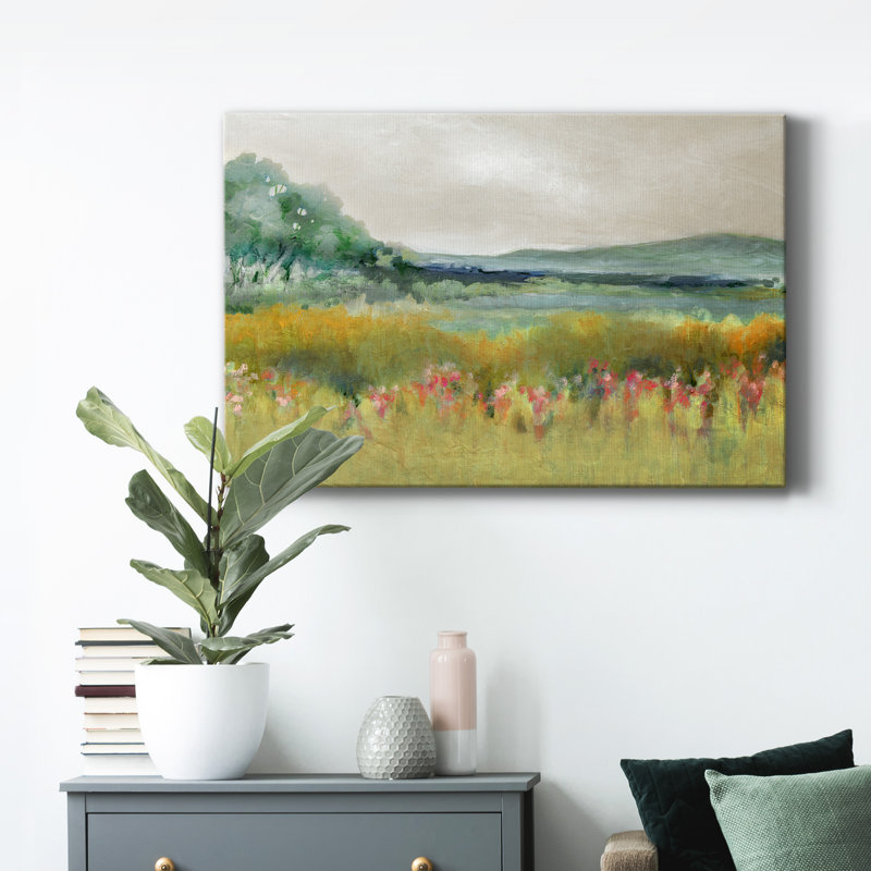 «Springtime Calm» - peinture sur toile tendue, H 48 po x l 32 po x P 1 po